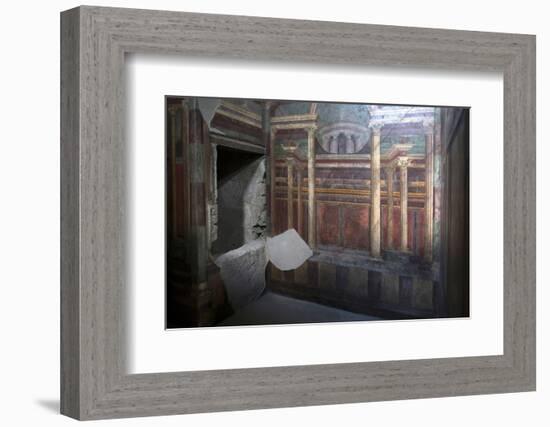 Geometric Frescoes of the Cubicola in the Villa Dei Misteri, Pompeii, Campania, Italy-Oliviero Olivieri-Framed Photographic Print