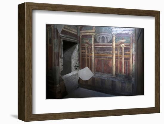 Geometric Frescoes of the Cubicola in the Villa Dei Misteri, Pompeii, Campania, Italy-Oliviero Olivieri-Framed Photographic Print