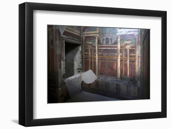 Geometric Frescoes of the Cubicola in the Villa Dei Misteri, Pompeii, Campania, Italy-Oliviero Olivieri-Framed Photographic Print