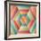 Geometric Hexagon Op Illusion-AnaMarques-Framed Art Print