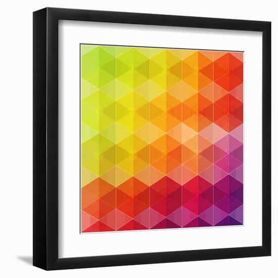 Geometric Hipster Retro Background-Click Bestsellers-Framed Art Print