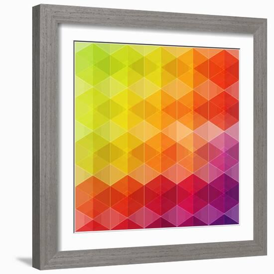 Geometric Hipster Retro Background-Click Bestsellers-Framed Art Print