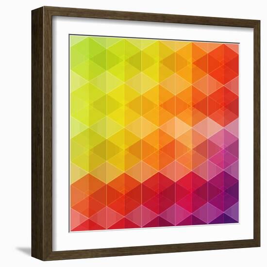 Geometric Hipster Retro Background-Click Bestsellers-Framed Art Print