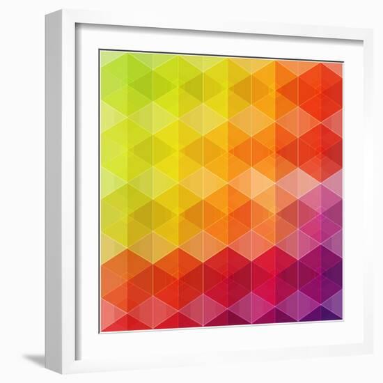 Geometric Hipster Retro Background-Click Bestsellers-Framed Art Print