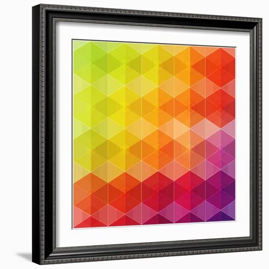 Geometric Hipster Retro Background-Click Bestsellers-Framed Art Print