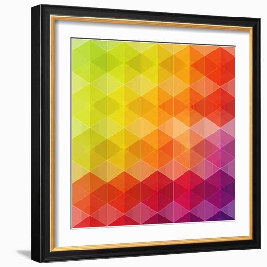 Geometric Hipster Retro Background-Click Bestsellers-Framed Art Print