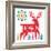 Geometric Holiday Reindeer I Bright-Michael Mullan-Framed Art Print