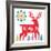 Geometric Holiday Reindeer I Bright-Michael Mullan-Framed Art Print