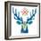 Geometric Holiday Reindeer II Bright-Michael Mullan-Framed Art Print