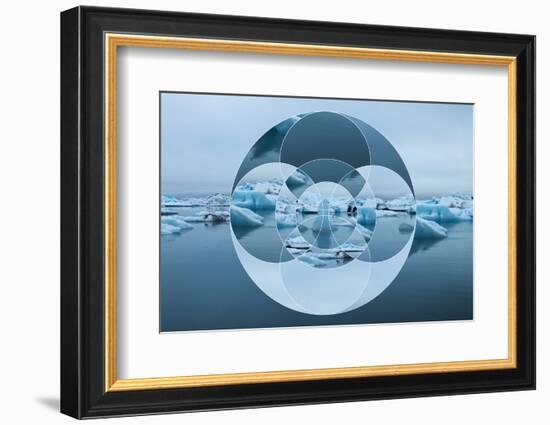 Geometric Landscape with Iceberg and Sea-Paolo De Gasperis-Framed Photographic Print