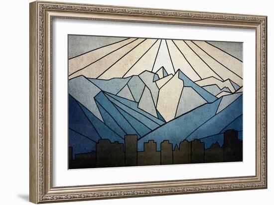 Geometric Mountain-Anna Polanski-Framed Art Print