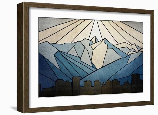 Geometric Mountain-Anna Polanski-Framed Art Print