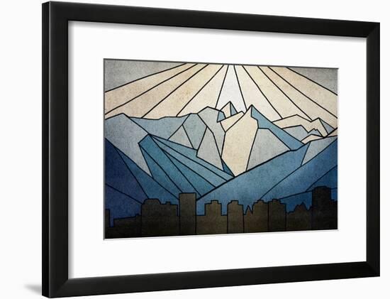 Geometric Mountain-Anna Polanski-Framed Art Print