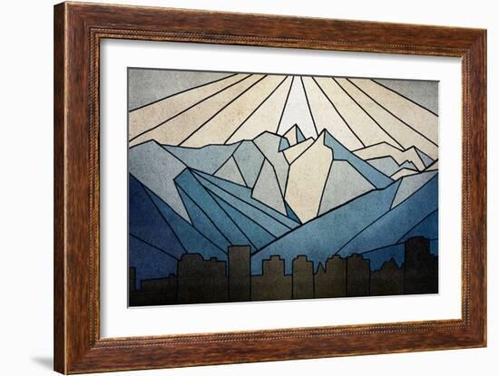 Geometric Mountain-Anna Polanski-Framed Art Print