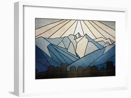 Geometric Mountain-Anna Polanski-Framed Art Print