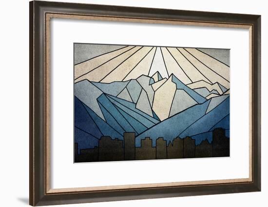 Geometric Mountain-Anna Polanski-Framed Art Print