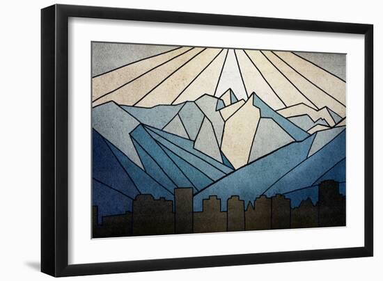 Geometric Mountain-Anna Polanski-Framed Art Print