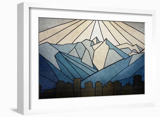 Geometric Mountain-Anna Polanski-Framed Art Print