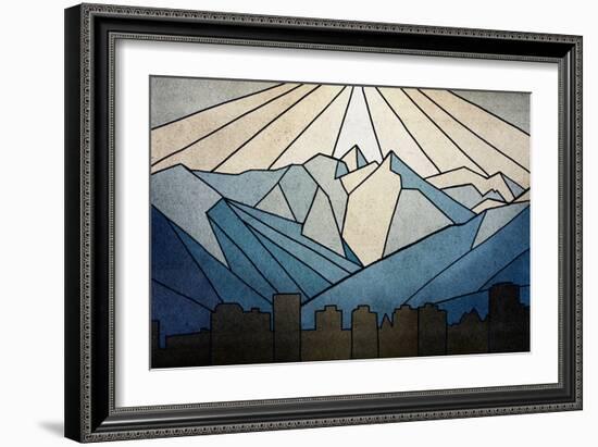 Geometric Mountain-Anna Polanski-Framed Art Print