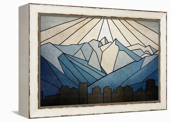 Geometric Mountain-Anna Polanski-Framed Stretched Canvas