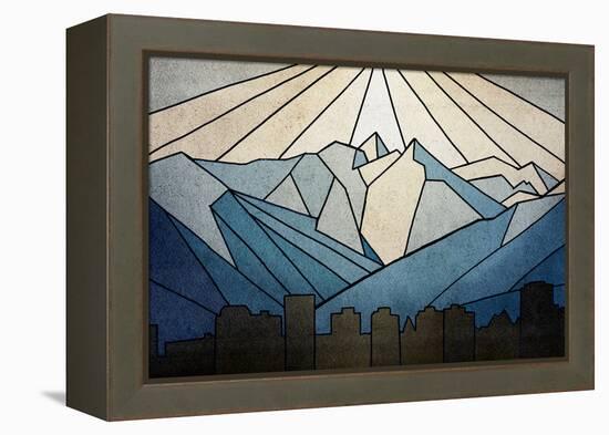 Geometric Mountain-Anna Polanski-Framed Stretched Canvas