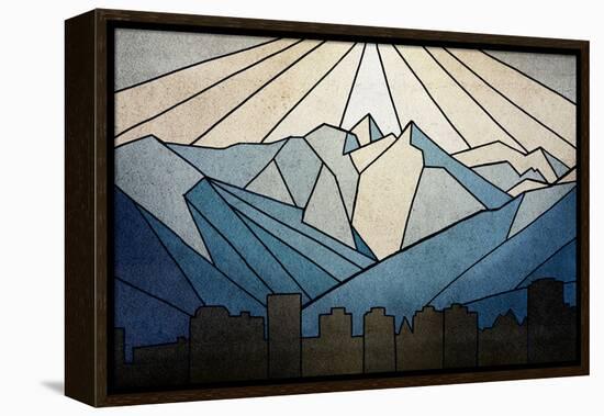 Geometric Mountain-Anna Polanski-Framed Stretched Canvas