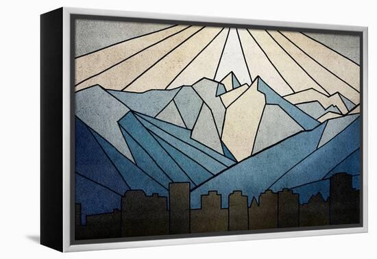 Geometric Mountain-Anna Polanski-Framed Stretched Canvas