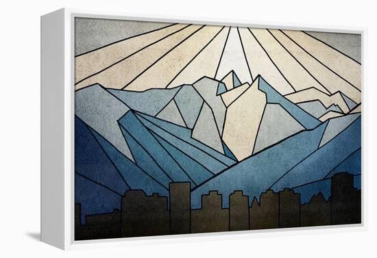 Geometric Mountain-Anna Polanski-Framed Stretched Canvas