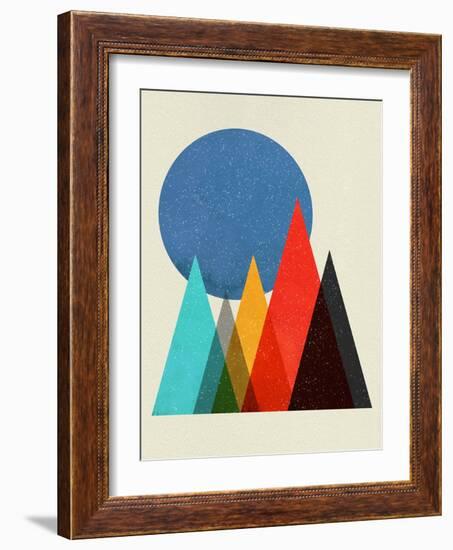 Geometric Mountains II-Eline Isaksen-Framed Art Print