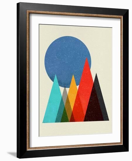 Geometric Mountains II-Eline Isaksen-Framed Art Print