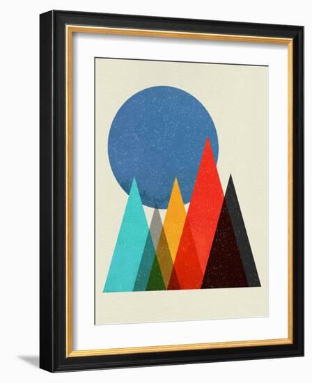 Geometric Mountains II-Eline Isaksen-Framed Art Print