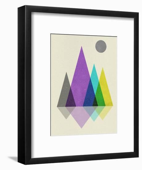 Geometric Mountains-Eline Isaksen-Framed Art Print