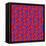 Geometric Optical Art Background in Red and Blue.-jkerrigan-Framed Stretched Canvas