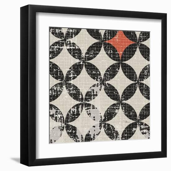 Geometric Patchwork Puree Pumpkin Square V V.2-Pela Design-Framed Art Print
