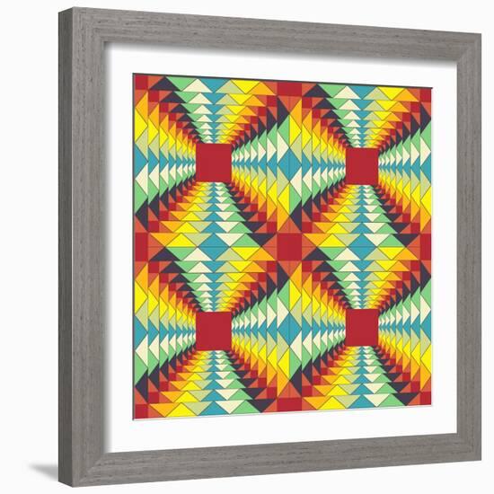 Geometric Pattern: Fractal Illusion-Little_cuckoo-Framed Art Print