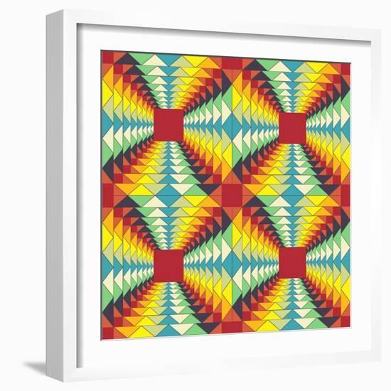 Geometric Pattern: Fractal Illusion-Little_cuckoo-Framed Art Print