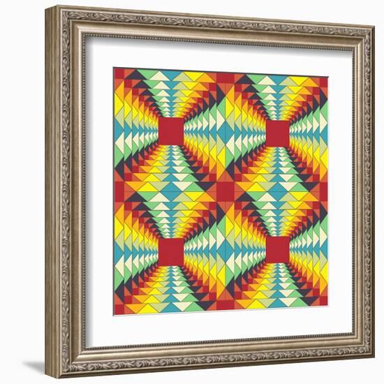 Geometric Pattern: Fractal Illusion-Little_cuckoo-Framed Art Print