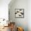 Geometric Pattern with Floating White Swans-incomible-Framed Stretched Canvas displayed on a wall