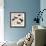 Geometric Pattern with Floating White Swans-incomible-Framed Art Print displayed on a wall