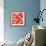 Geometric Pattern with Floating White Swans-incomible-Framed Art Print displayed on a wall