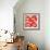 Geometric Pattern with Floating White Swans-incomible-Framed Art Print displayed on a wall