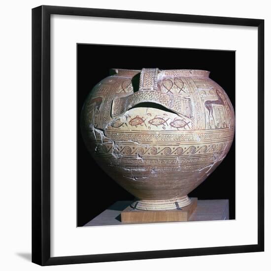 Geometric period Greek pot, 8th century BC. Artist: Unknown-Unknown-Framed Giclee Print