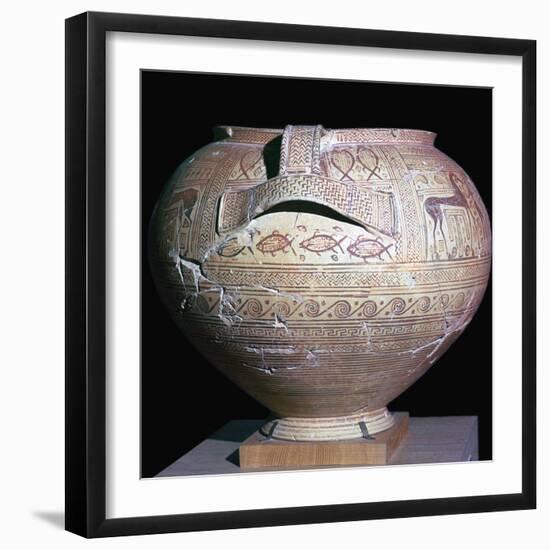 Geometric period Greek pot, 8th century BC. Artist: Unknown-Unknown-Framed Giclee Print