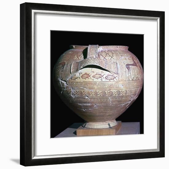 Geometric period Greek pot, 8th century BC. Artist: Unknown-Unknown-Framed Giclee Print