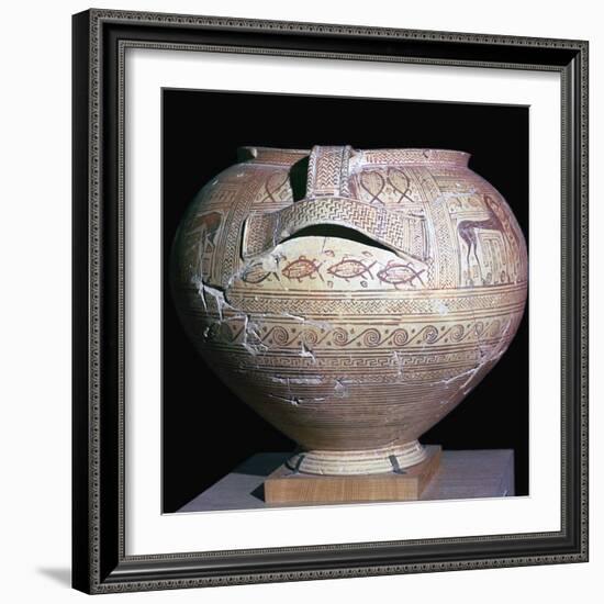 Geometric period Greek pot, 8th century BC. Artist: Unknown-Unknown-Framed Giclee Print
