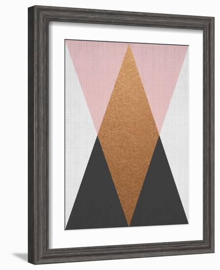 Geometric Pink Bronze-LILA X LOLA-Framed Art Print