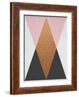 Geometric Pink Bronze-LILA X LOLA-Framed Art Print