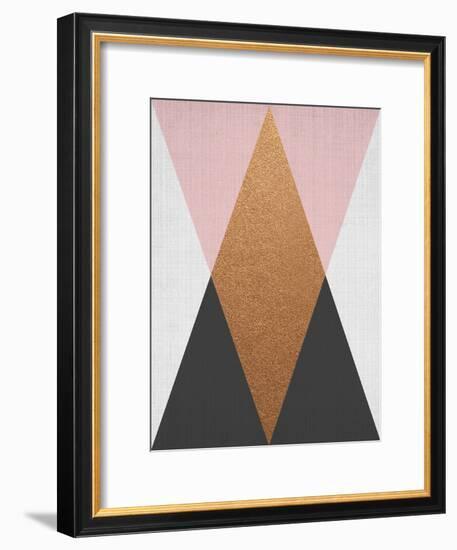 Geometric Pink Bronze-LILA X LOLA-Framed Art Print