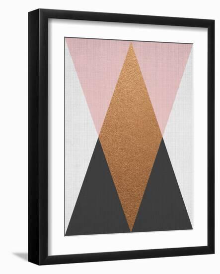 Geometric Pink Bronze-LILA X LOLA-Framed Art Print