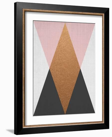 Geometric Pink Bronze-LILA X LOLA-Framed Art Print